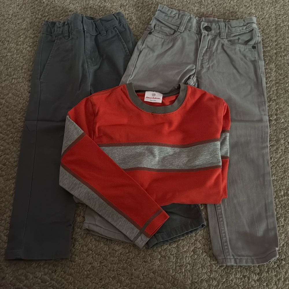 Stylish Kids Gray and Dark Gray Pants